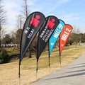 Polyester Fiberglass Flagpole Teardrop Dropflag Advertising Display Digital Printed Waterproof UV Resistant Eco-Friendly Durable