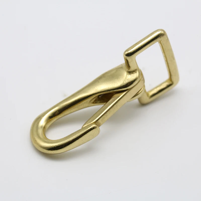 Durable Solid Brass Metal Snap Hook Safety Bridle Buckle Slide for Horse Accessories Bag Parts Accessories