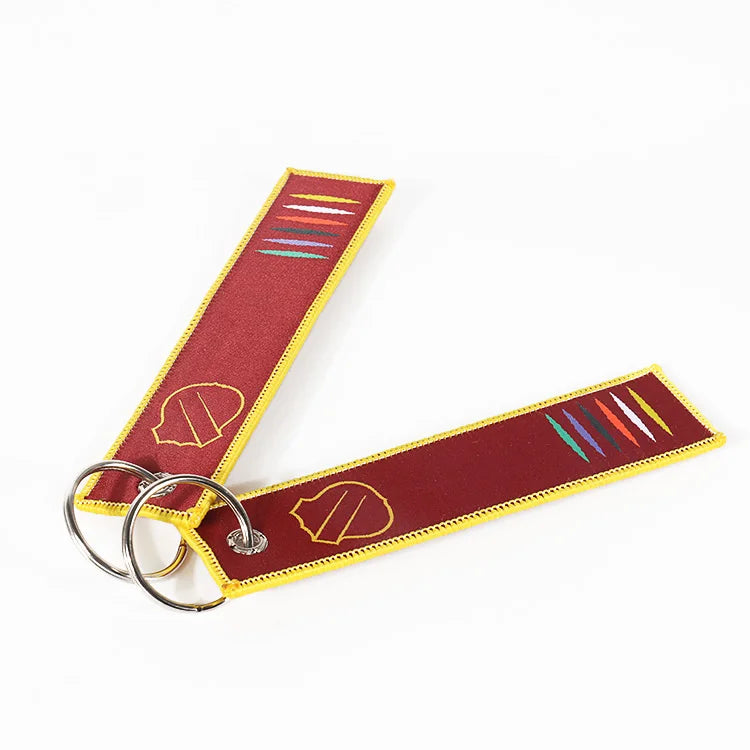 Promotional Woven Jacquard Wrist Strap Keychain Key Ring Tool Reflective Lanyard