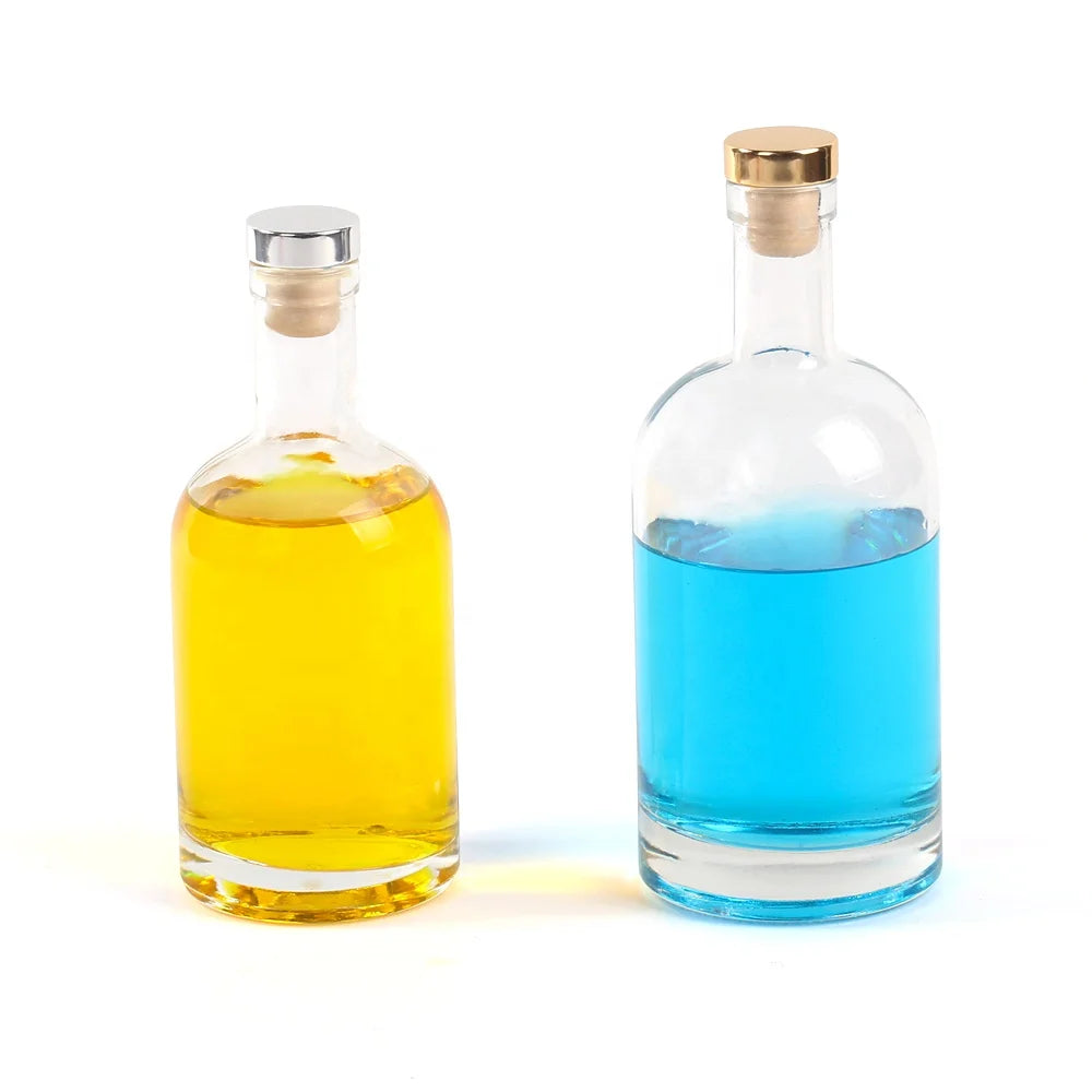 Custom Luxury 350ml 500ml Rum Vodka Whisky Liquor Gin Spirit Glass Bottle