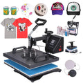 8 in 1 Combo 12 X 15 Inch Multifunction Sublimation Desktop Iron Baseball Digital Swing Away Transfer Heat Press Machine