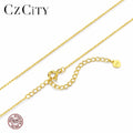 CZCITY Wholesale Fashion Simple Silver 925 Hook Chain Necklace With Small Hook Chain for Women Men Workplace or Gift Party