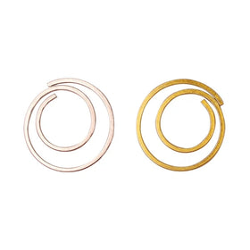 Paper Clips Manufacturer Custom Shape Gold Silver Round Flatten Paper Clips Spiral