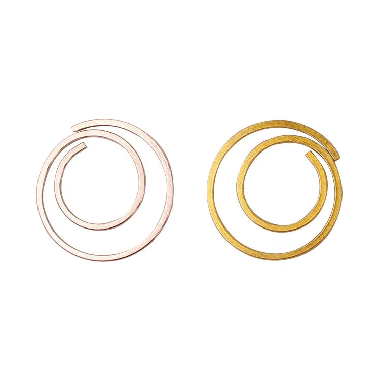 Paper Clips Manufacturer Custom Shape Gold Silver Round Flatten Paper Clips Spiral