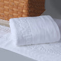 Jacquard White Cotton Personalized Luxury Hotel Shower Towels in 5 Star Hotel Bath Towel