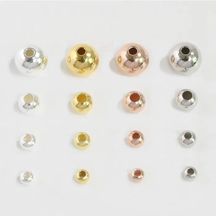 Beads for Jewelry Making Findings 925 Sterling Silver Wholesale 2mm 3mm 4mm 5mm 6mm 7mm 8mm