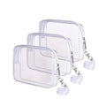 Fashionable Waterproof Clear PVC for Toiletry Bag with Detachable Handle Strap Makeup Zipper Closure-Stylish Travel Cosmetic Bag