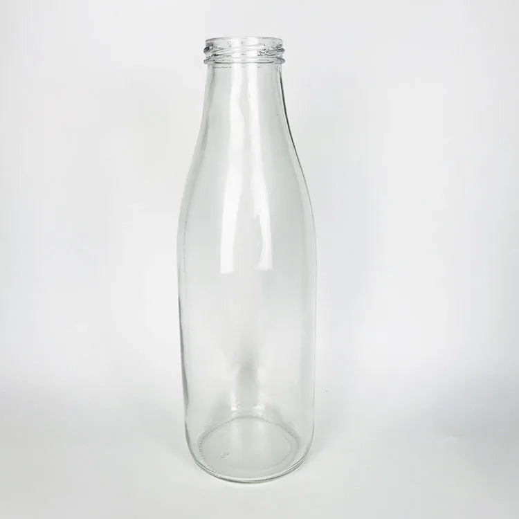 Round Shape 1000 ml 1 Liter Milk Glass Bottle in Stock