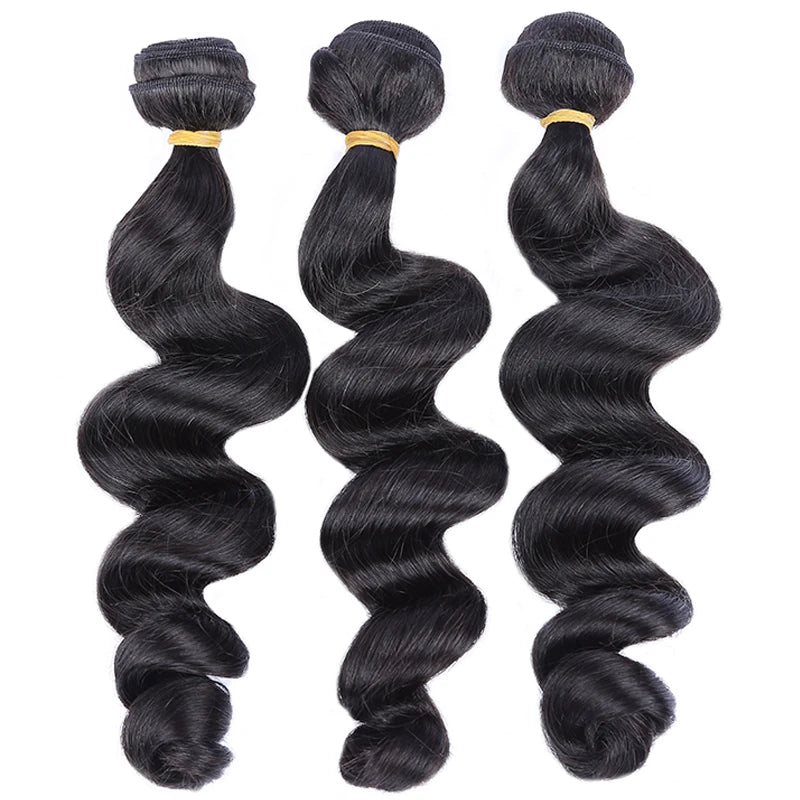 Beauty Girl Wholesale Price Virgin Brazilian Hair Natural Loose Wave 3 Bundles with Frontal