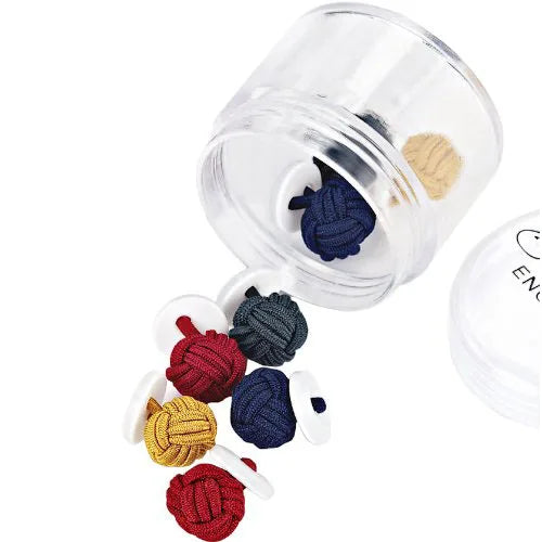 Classic Solid Color Silk Cufflinks for Men Elastic Single Knot With Plastic Button for Wedding Party Gifts