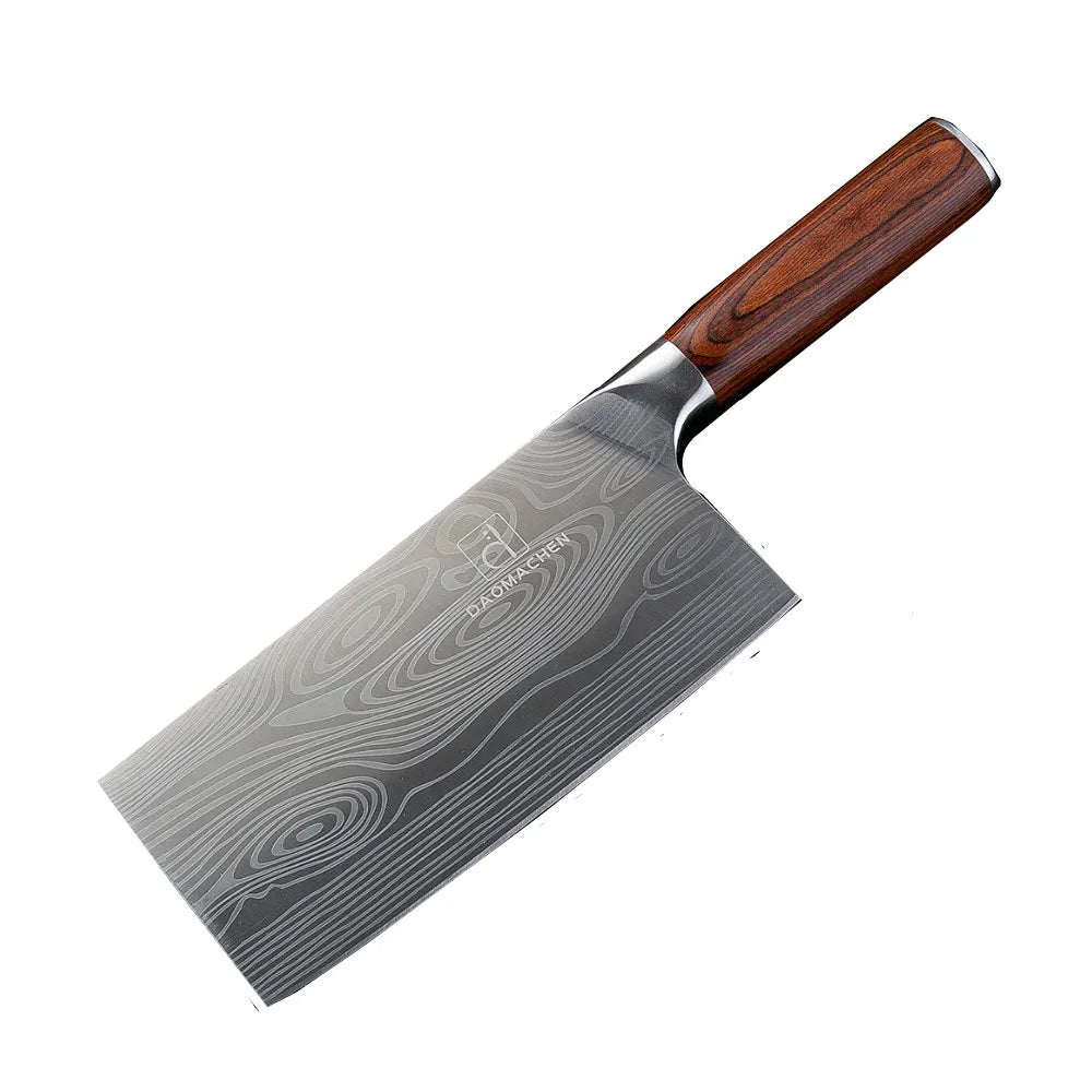 Damascus Pattern Color Handle Chinese Kitchen Knife for Kitchen