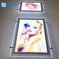 Double Sided Rectangle Acrylic Salon Christmas Display Indoor Light Box Hanging LED Backlit Ultra Slim High Brightness