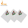 Custom Printed Disposable Dinner Napkins & Serviettes with Logo 2 Ply 30cmx30cm 250 Sheets/Bag 1/4 Folded Ultra Soft