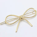 Hollow Moon and Bow Fashion Hair Clip for Women Elegant Korean Design Snap Barrette Stick Hairpin Hair Styling Accessories