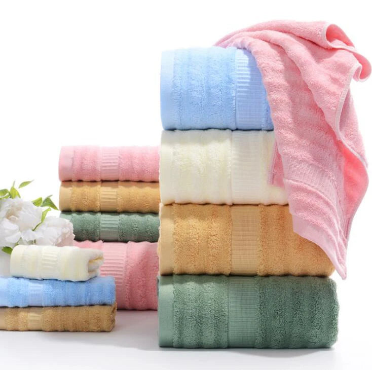 Wholesale Luxury Bamboo Bath Towels Custom Logo Jacquard Woven Plain Solid Color for Home or Hotel Use for Adults