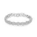LUOTEEMI Designer CZ Size Adjustable with Extention Lock Bracelet Cubic Zirconia Jewelry Bracelets Jewelry