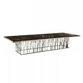 Luxury European Style Marble Dining Table Set Modern Stainless Steel Base Dining Table and Chair