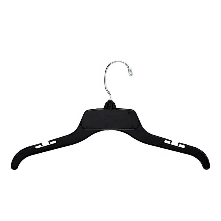 15 Inch 485 Thin Section Black Plastic Hangers Single Tier Supports Large Number Skirt Clothes Factory Direct Cheap Metal PP PS
