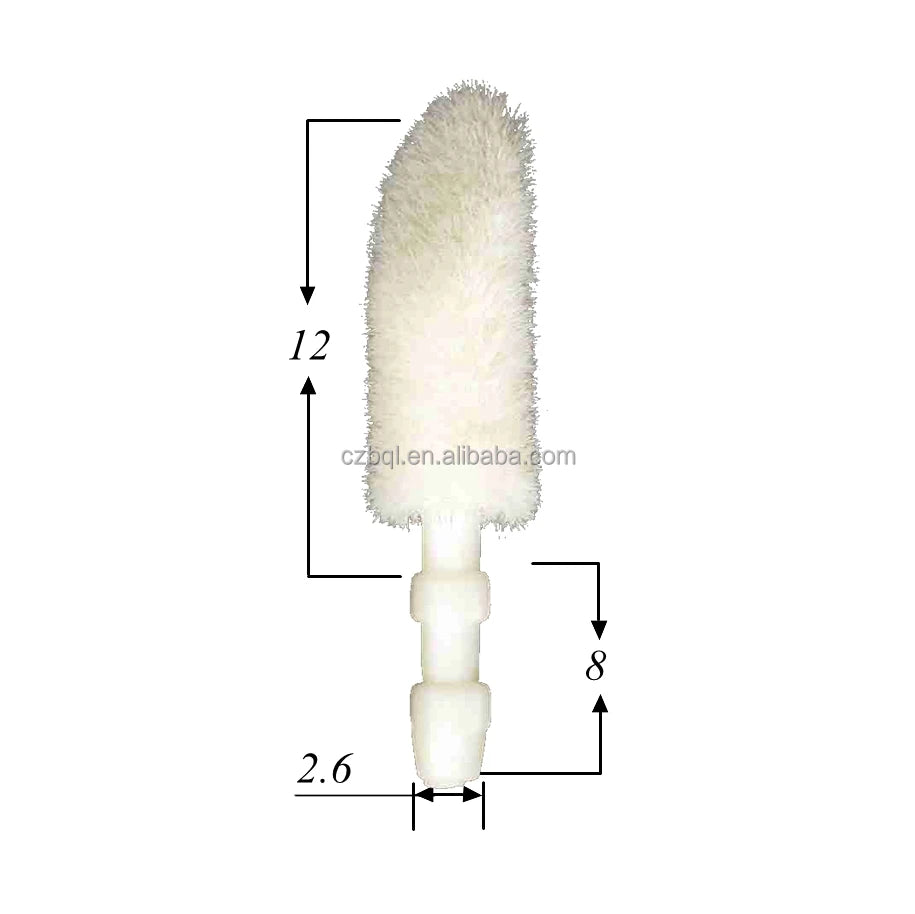 Beiqili 10000 PCS/bag 030# TPEE Flocked Lip Gloss Brush Head Super Soft Skin-friendly Disposable Lip Gloss Applicator