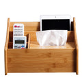Wholesale Handmade Natural  Bamboo Tissue Box and Desk Organizer Holder
