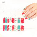 Shanghai Huizi Japanese Heart UV Portable Nail Art Full Cover Adhesive Polish Sticker Pure Color Tips Nail Polish Wraps MegaBDM