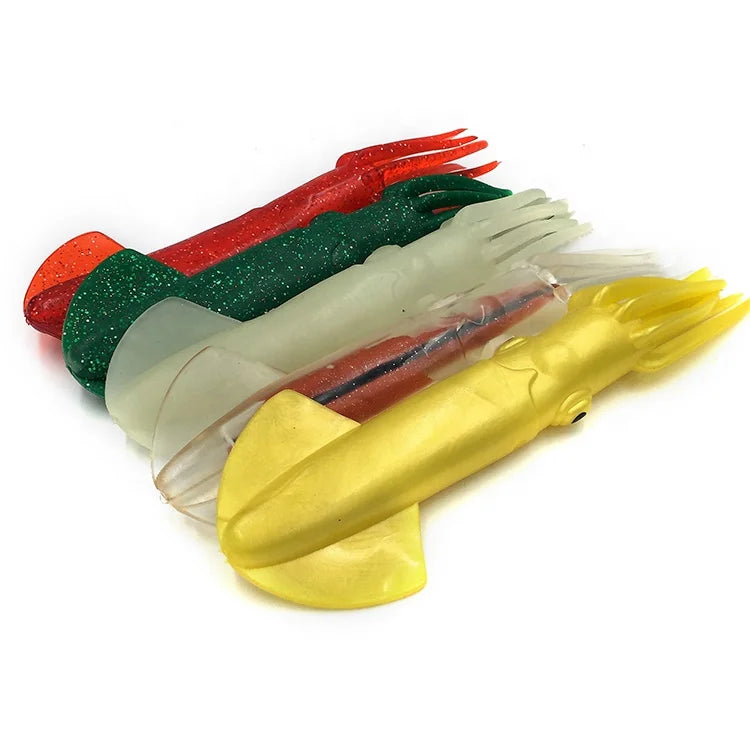 30cm Soft Plastic PVC Squid Saltwater Tuna Trolling Fishing Lure Squid Bait Fishing Tackle