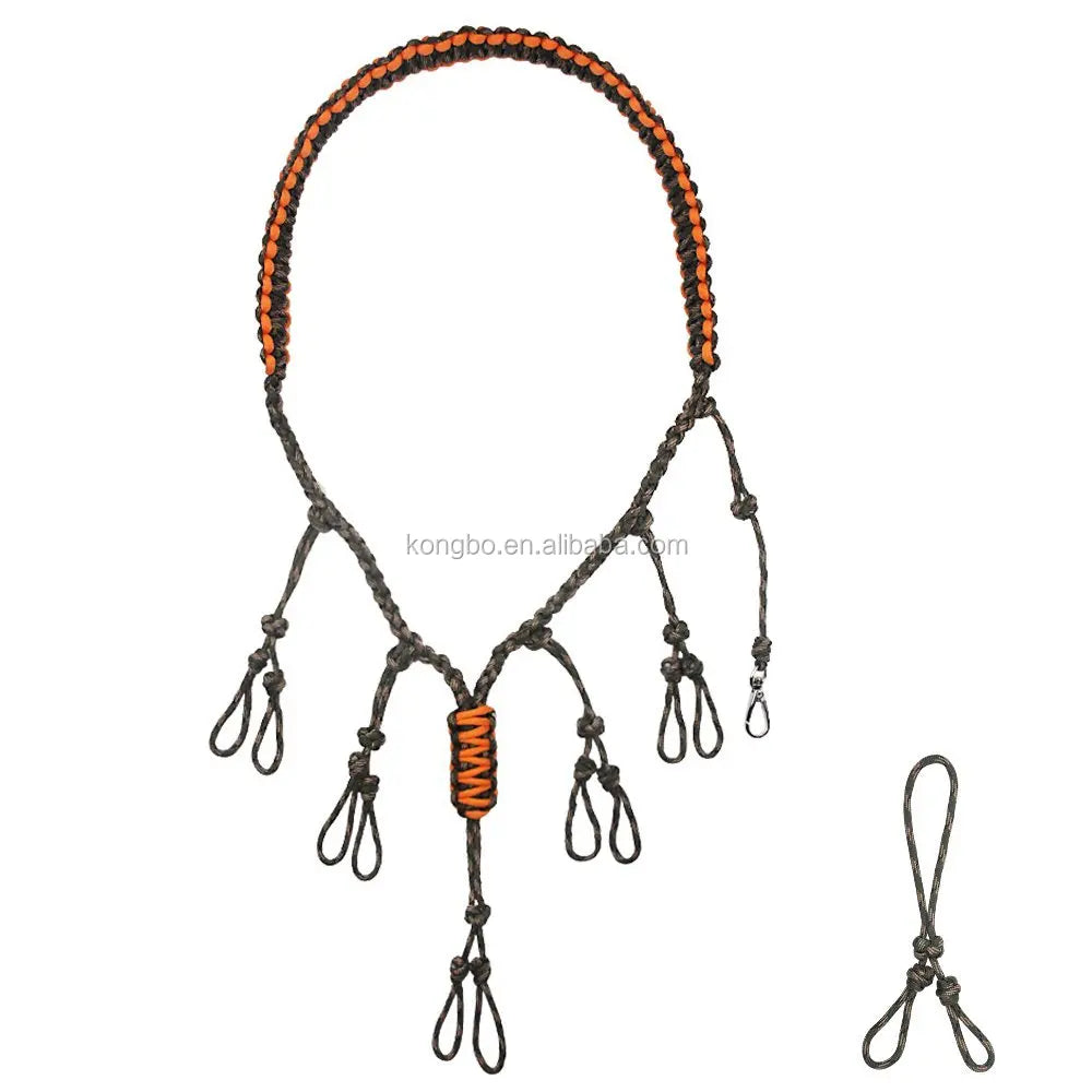 Kongbo Outdoor Adjustable 550 Paracord Hand Braided Duck Call Lanyard for Hunting