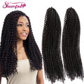 22-Inch Kinky Curly Zizi Jumbo Crochet Hair Extension 100gram Micro Braids Synthetic Hair for Women Black Featuring Jerry Curl