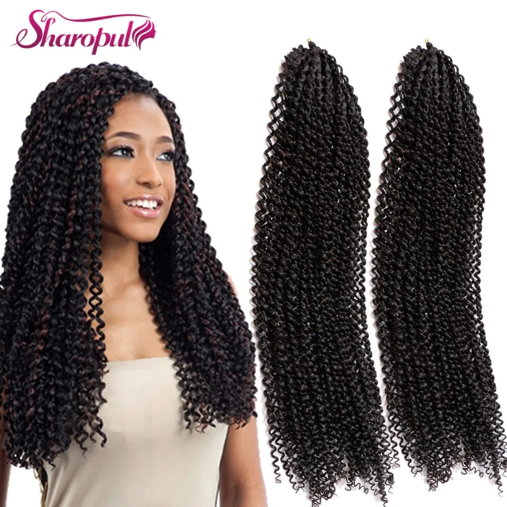 22-Inch Kinky Curly Zizi Jumbo Crochet Hair Extension 100gram Micro Braids Synthetic Hair for Women Black Featuring Jerry Curl