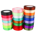 Wholesale 20mm 3/4 Inch Single Face Satin Ribbon Solid Color 100% Polyester NO MOQ Stock for Flower Making
