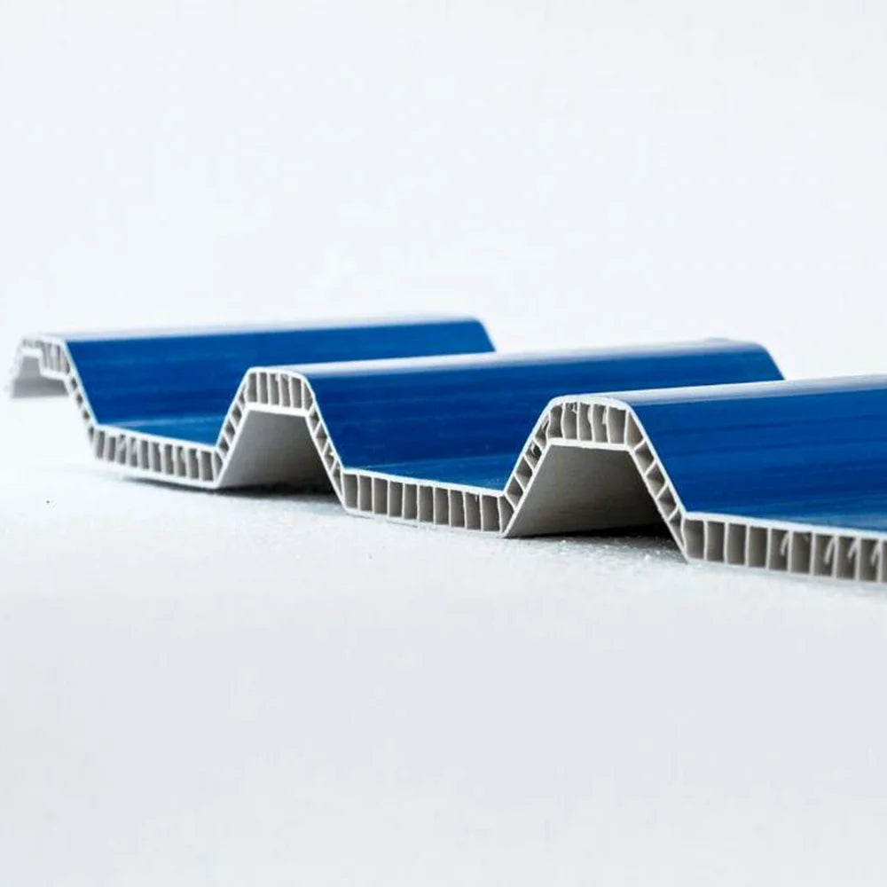 Insulated Plastic Wall Panel PVC/UPVC Hollow Roof Tile Twinwall Roofing for Indonesia