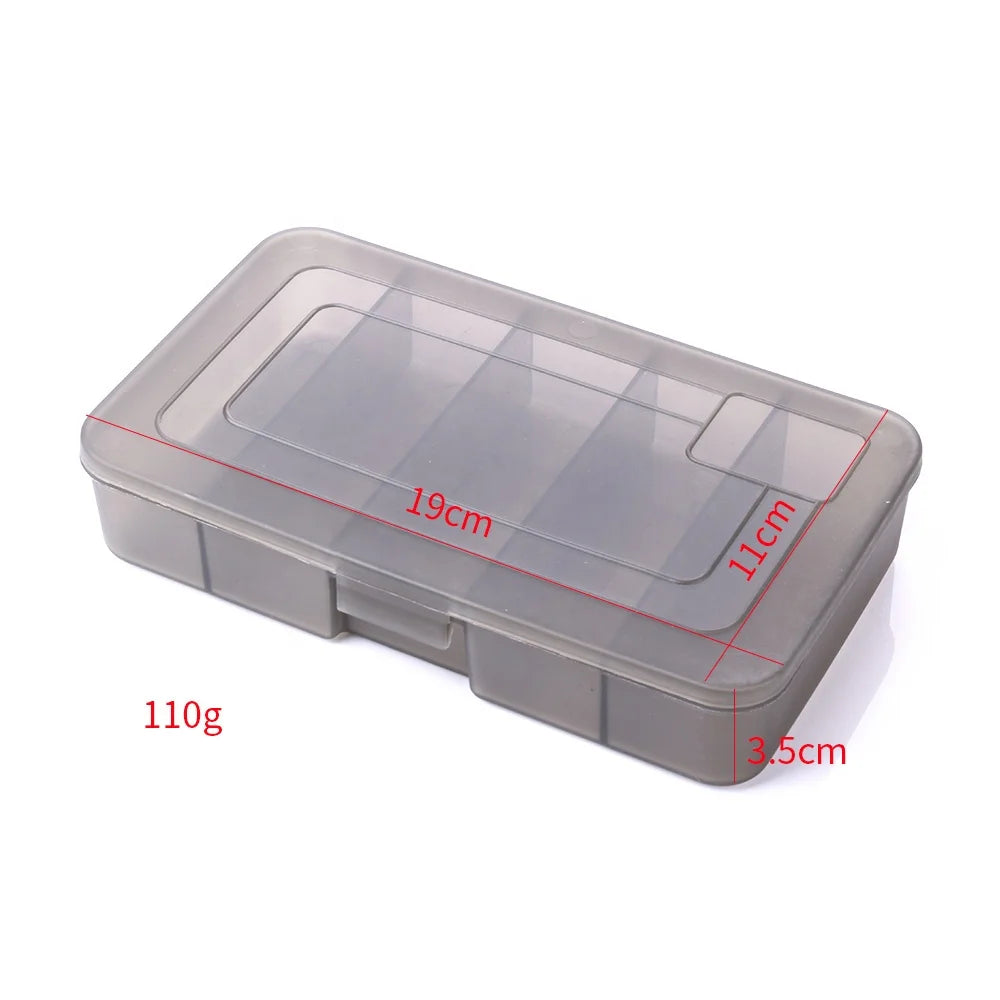 NEWUP 19*11*3.5cm 5 Compartment Multifunction Fishing Tackle Lure Box Hook Toolbox Accessory Box