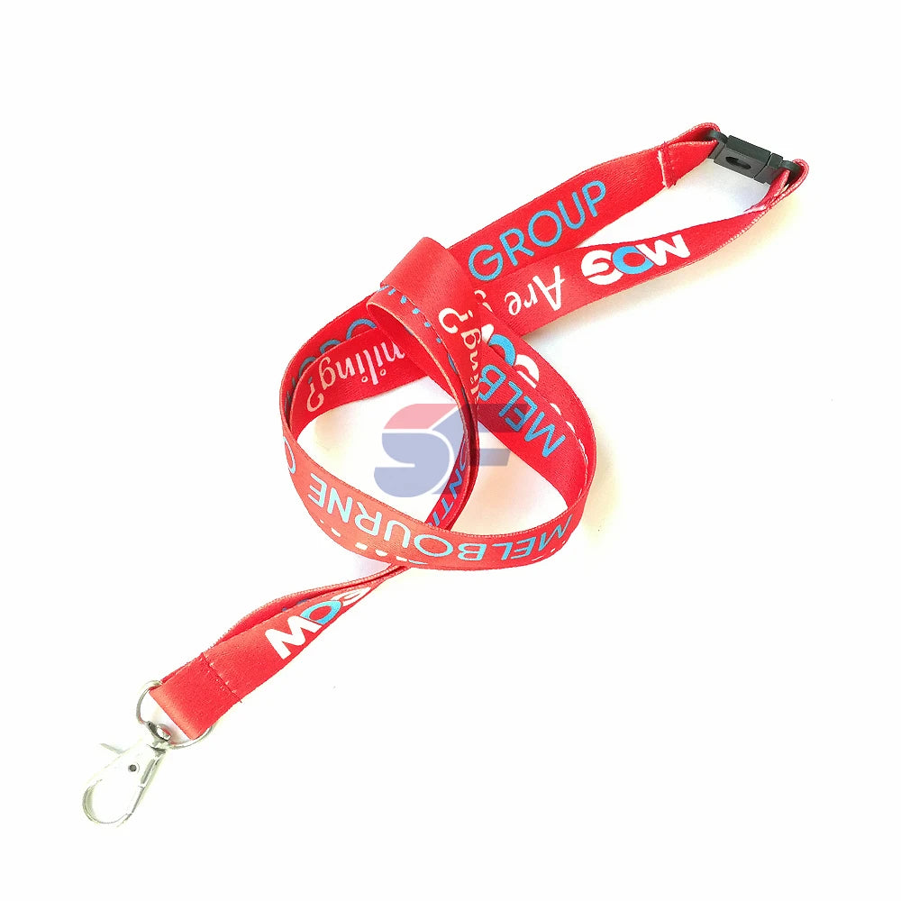 Cheap Custom Design Your Own Eco-Friendly Fashionable Polyester Dye Sublimation Badge Holder Lanyards Heat Transfer Printing