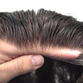 French Lace Front Toupee for Men Full Stock Hair Replacement System Bleached Indian Remy Hair High Quality Human Hair
