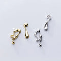 Water Drop Earrings Simple Personality Irregular 925 Sterling Silver Stud Earrings Jewelry