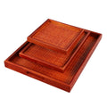 Wholesale Creative Handmade Japanese Style 15cm Rattan Wood  Serving Dish Plate