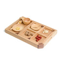 Creative Wood Multifunctional Combination  5 Compartment  Food Storage  Box with Lid