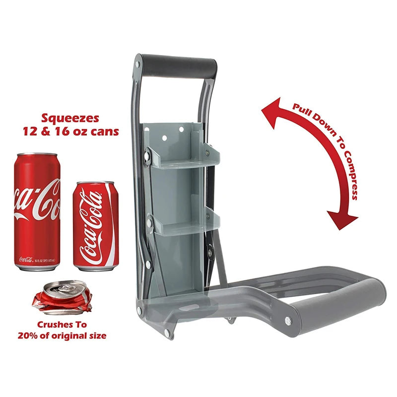 Popular Kitchen 16oz Can Crusher 500ml Bottle Crusher Wall Mounted for Aluminum 16oz 12oz 8oz Pop Beer Cans Crushing