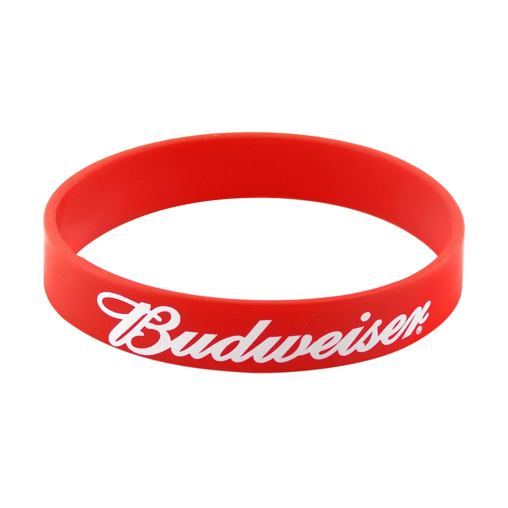 Custom 1/2 Inch Solid Silicone Wristband With Printed Logo