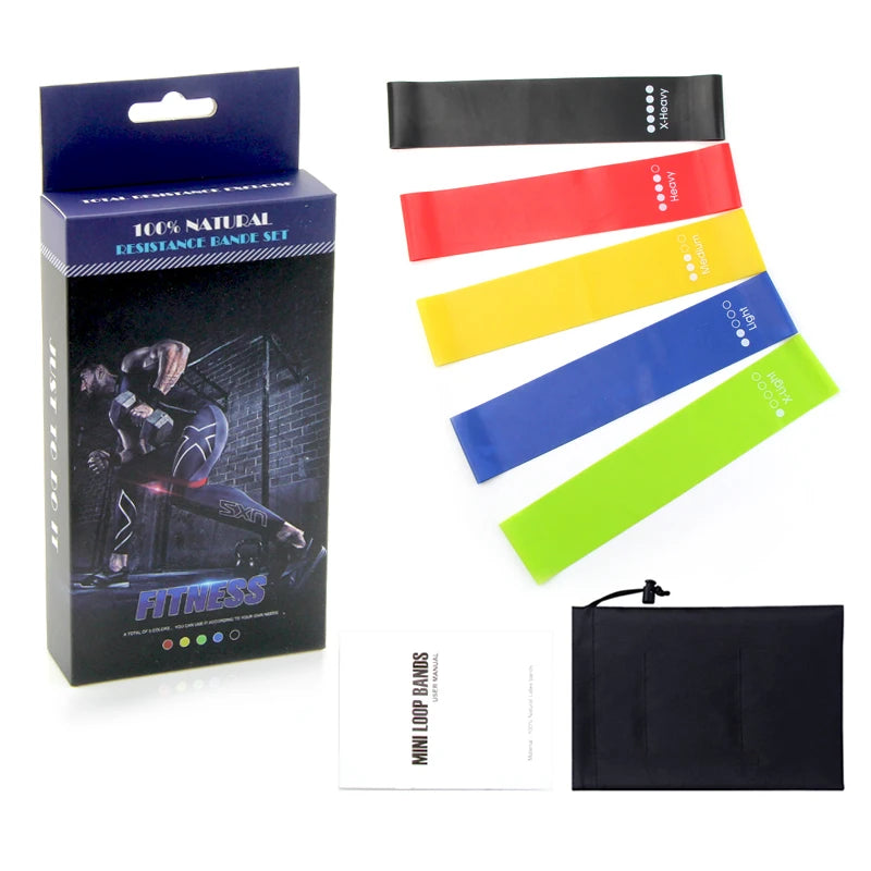 High Elastic Resistance Bands Set Custom logo OEM Resistance Bands Anti-slip Resistance Bands Wholesale