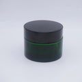 Empty 30g 2oz 3oz Green Cosmetic Tall Glass Jar Black