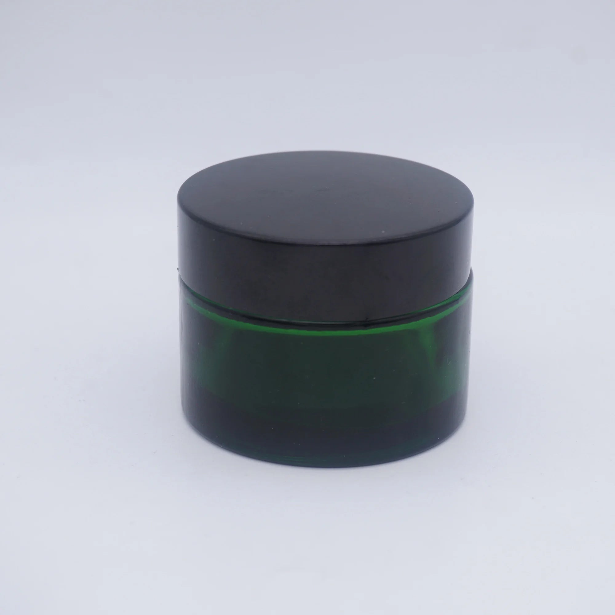 Empty 30g 2oz 3oz Green Cosmetic Tall Glass Jar Black