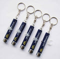 Custom Logo Projector Keychain Aluminum Alloy Torch Flashlight 3-5m Projection Distance Promotional Gift for Business Event