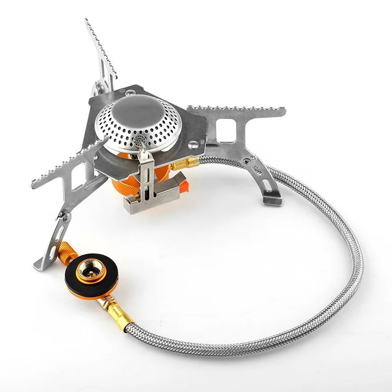 Outdoor Mini Portable Camping Gas Stove Folding Electronic Stove with Plastic Box