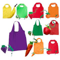 Custom Stock Waterproof Lightweight Polyester Nylon Pocket Wholesale Animal Head Fruit Shape Grocery Tote Foldable Shopping Bag
