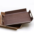Wholesale Classical  54cm Rectangle  Hotel  Larger Wood  Serving Tray with Handle
