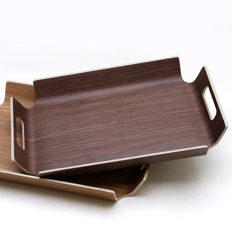 Wholesale Classical  54cm Rectangle  Hotel  Larger Wood  Serving Tray with Handle