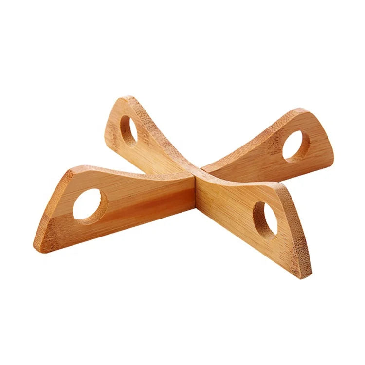 Detachable Cross Natural Bamboo Eco-Friendly American Style Kitchen Thickened Anti-scalding Pad Mat