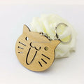 SD-325 Laser Cut Wood Keychain -Cat