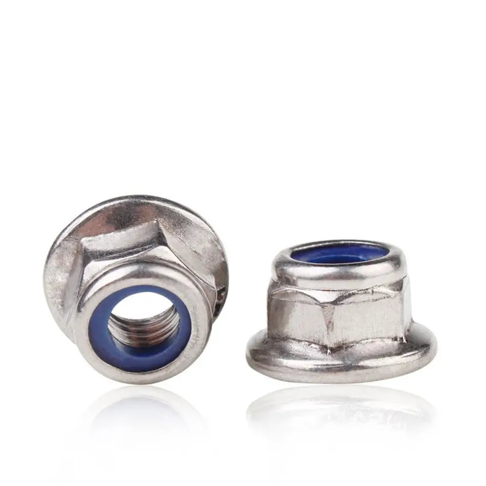 DIN 6926 Passivated/Galvanized Stainless/Carbon Steel Hex Flange Nylon Insert Lock Nut for Healthcare & Mining Applications
